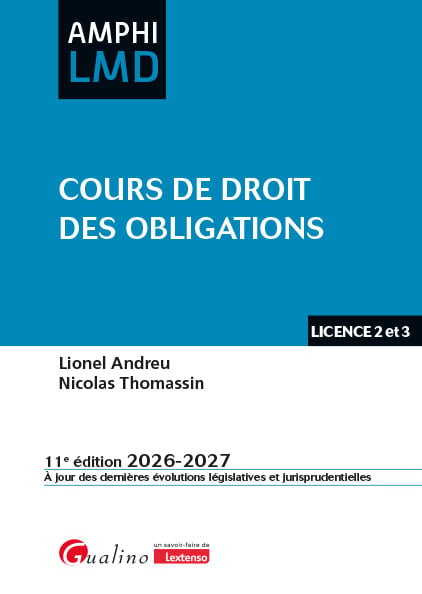 Couverture : Cours de droit des obligations