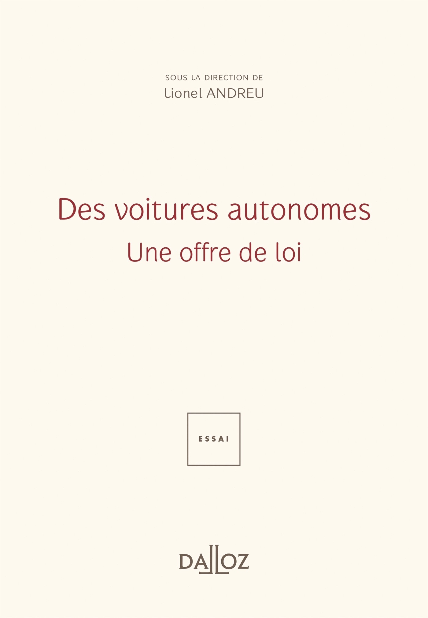 Couverture : Des voitures autonomes