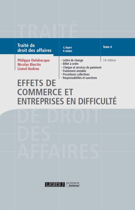 Couverture : Traité de droit des affaires (par Ripert et Roblot)